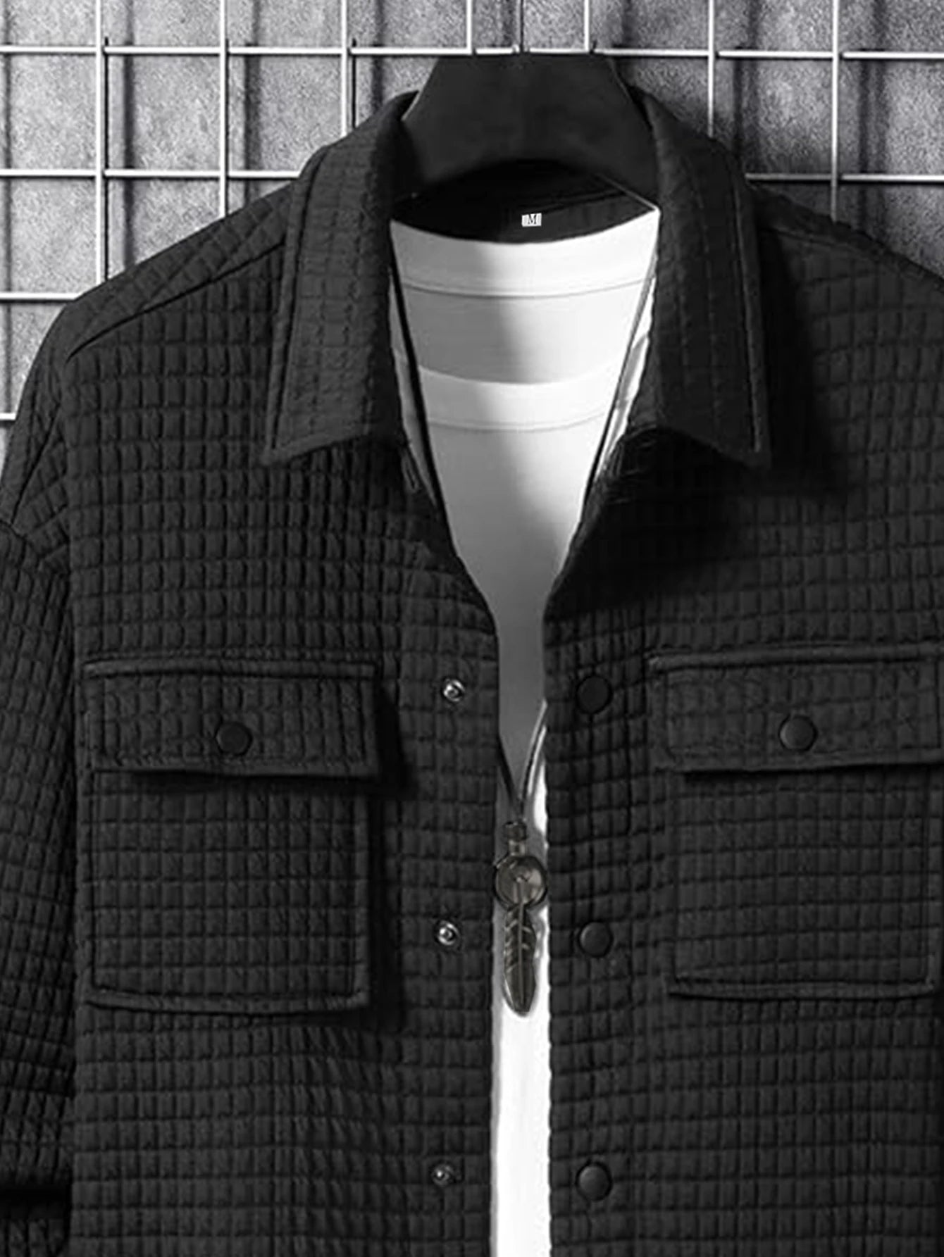 Men's Casual Plaid Jacket Coat Fashionable Outerwear Design Versatile Style Suitable for Leisure & Formal Occasions