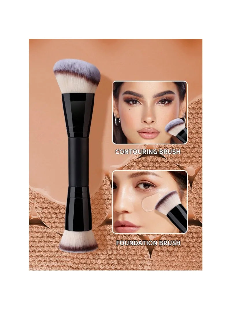 1 PCS Double End Makeup Foundation Brush for Blending Liquid Pressed Powder Concealer Blush Polishing