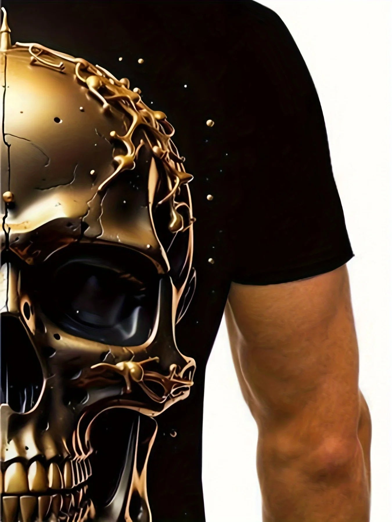 2025 New T-Shirts For Men 3d Skull Print Horror Men's Clothing Street Designer Short Sleeved Loose Oversized T-Shirt Street Tops