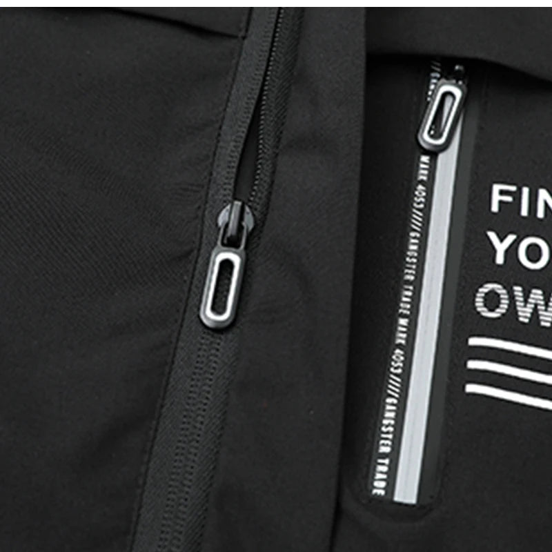 Fashion Men's Casual Windbreaker Jackets Hooded Jacket Man Waterproof Outdoor Men's Spring-Autumn Outdoor Shell Jacket