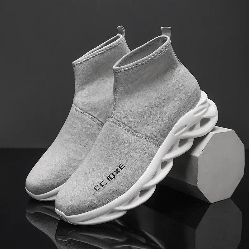 Socks Shoes for Men Black Sneakers Light Breathable Men Runing Shoes Outdoor Platform High Top Men Shoes New Unisex Sport Shoe