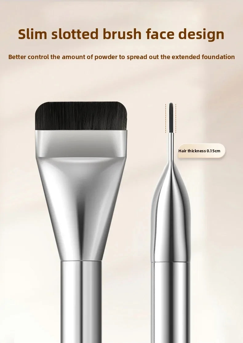 Ultra Thin Foundation Brush Makeup Mixing Palette with Spatula Flat Face Contour Brush Cosmetic Puff Blender Beauty Makeup Tools