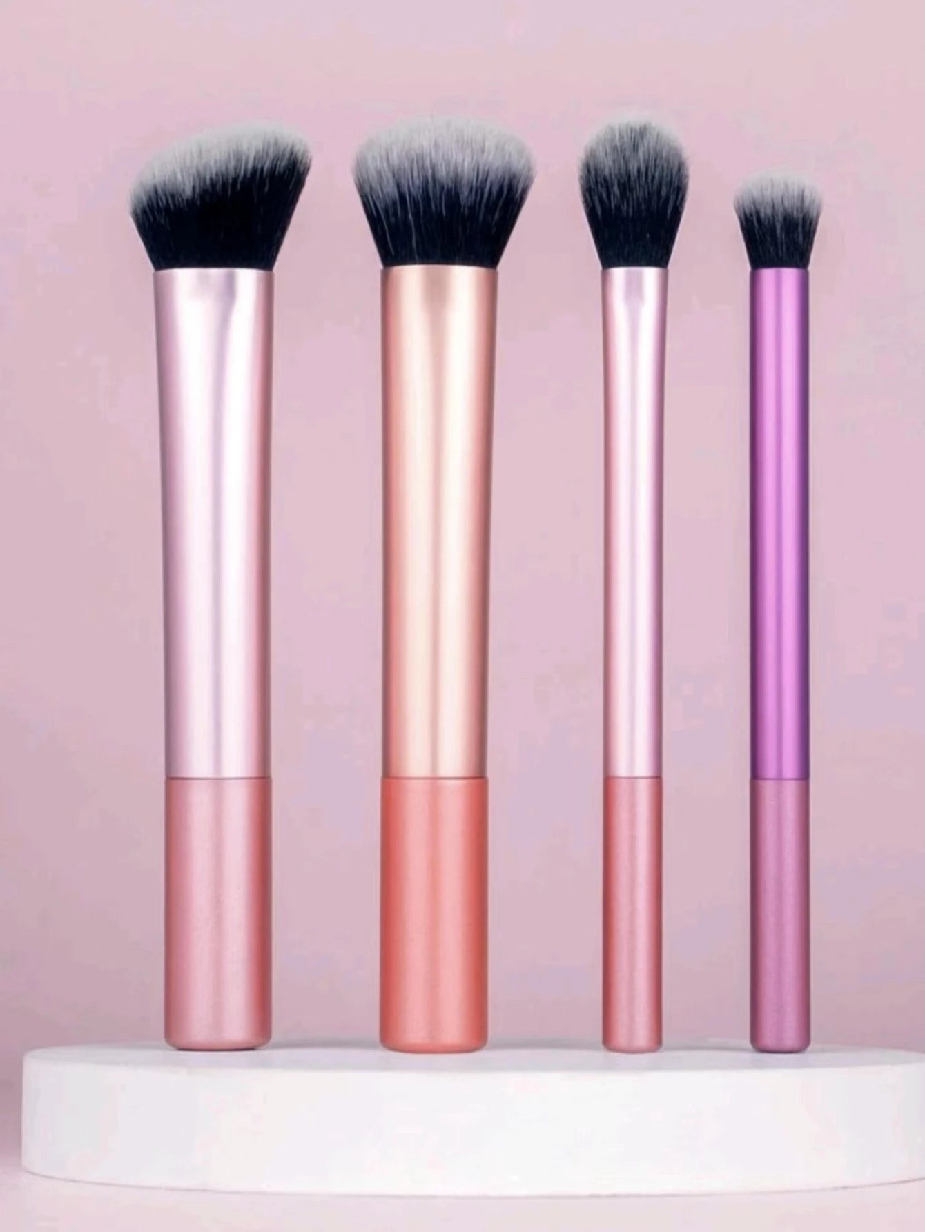 4 Makeup Brushes, Long Tube Makeup Brush Set, Multi-Color Makeup Brushes, Beauty Tools, Foundation Brush, Loose Powder Brush, Highlight Brush, Contour Brush, Eye Shadow Brush, Eye Makeup Brush, Concealer Brush, Blush Brush