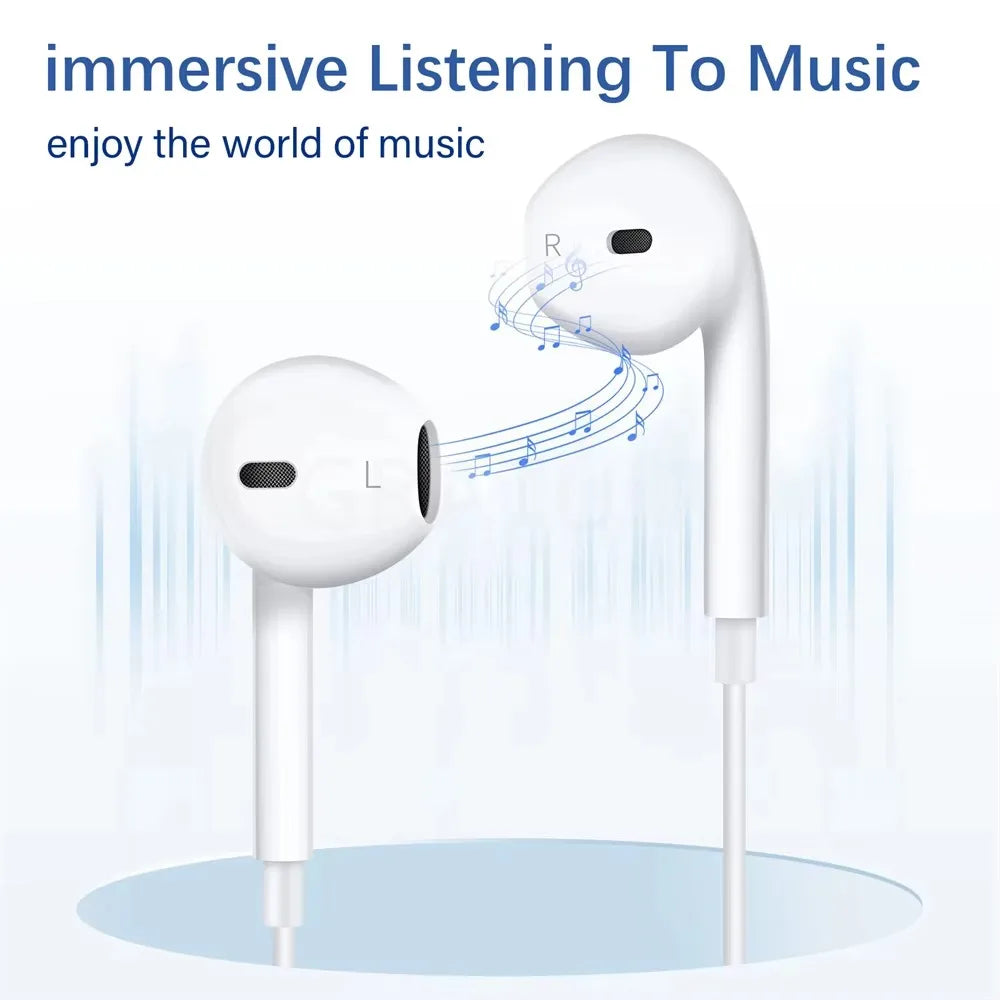 For Xiaomi Headphones Xiaomi Mi 14 13 12 11 in-ear Earphones Redmi Note 10 9 8 7 Type C 3.5mm Wired Headset Phone Accessories