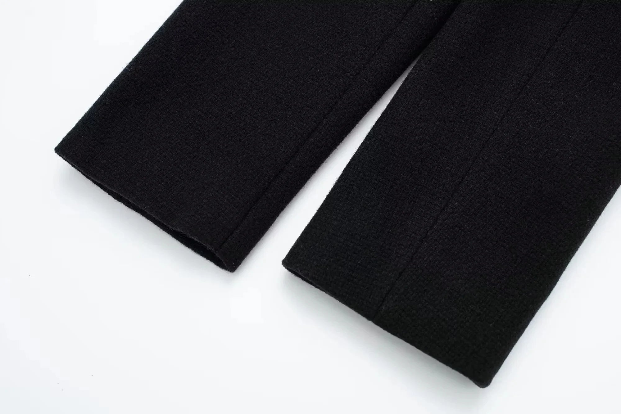 Women Elegant Cropped Jacket 2025 Women's Fashion Jacket O-Neck Long Sleeved Flip Pocket Coat Female Casual Outwear Tops