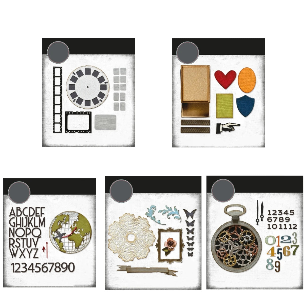 Halloween Retro Clock Decoration Metal Cutting Dies And Stamps Stencils for DIY Scrapbook Photo Album Paper Card Decorative