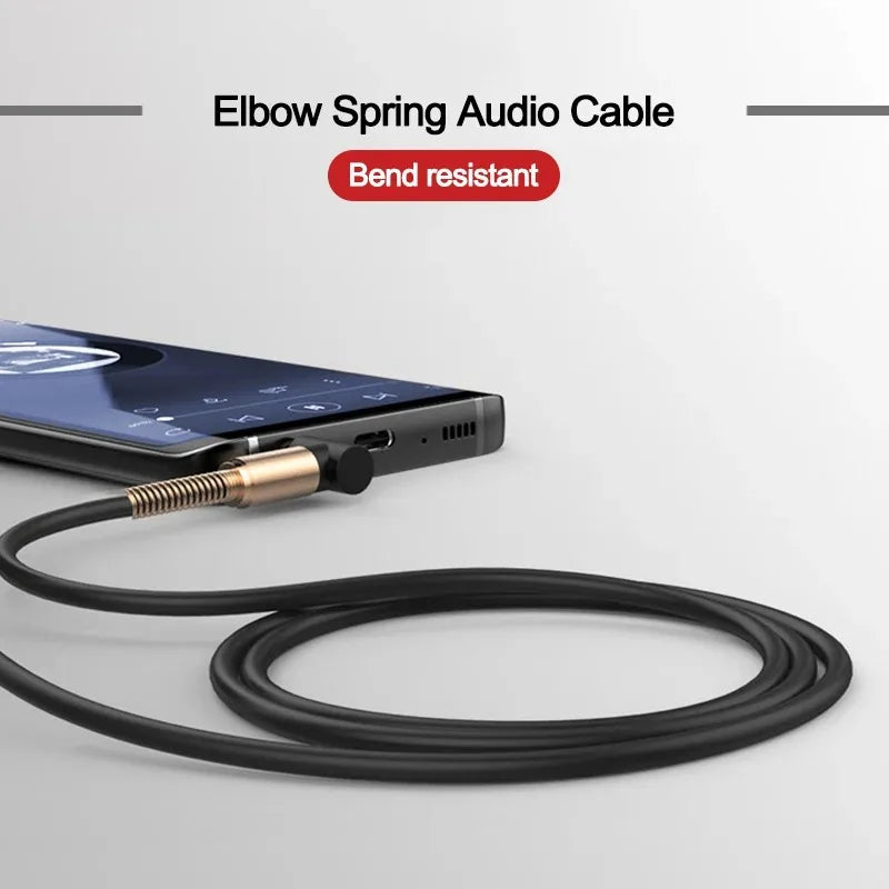 3.5mm Jack Audio Cable3.5mm Car Spring AUX Cable Gold Plated jack male to male speaker cables Cord for TV PC Car  mobile phones