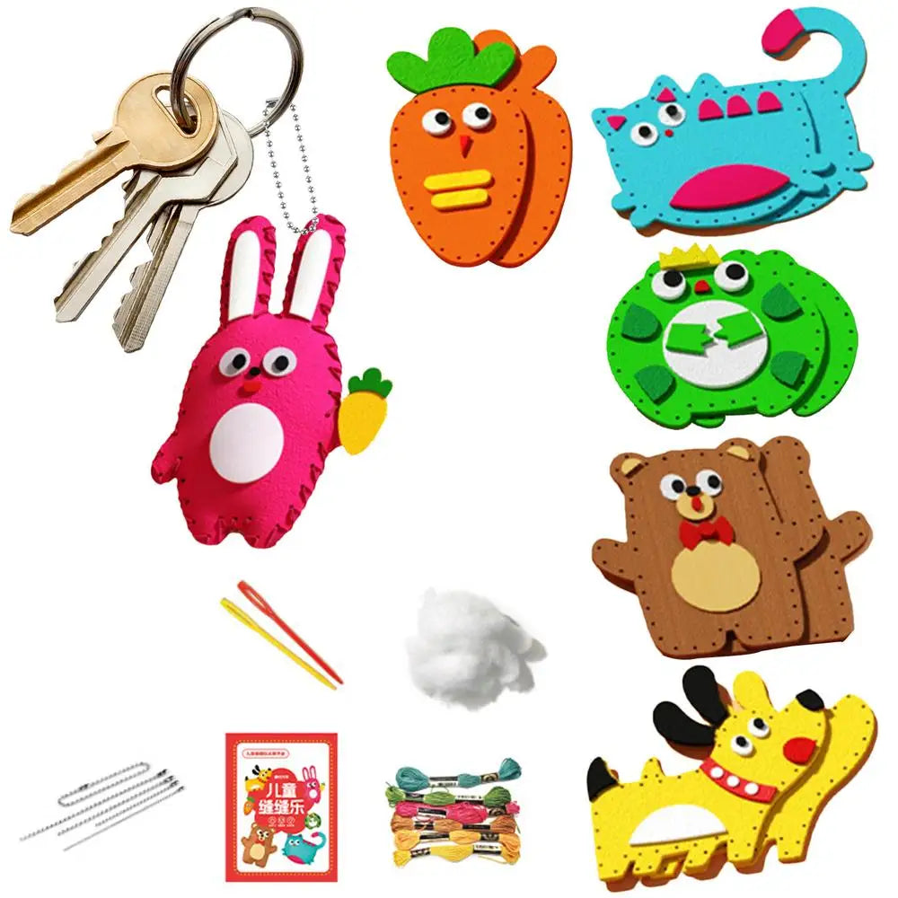 Children DIYs Sewing Toy Kits Kids Craft And Sew Set Educational Sewing Set Random Style DIYs Sewing Felt Animals Toys For Kids