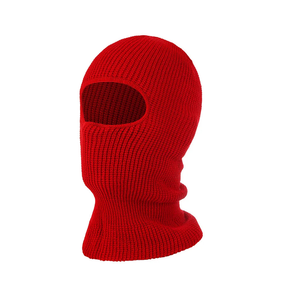 Winter One Hole Ski Hat Outdoor Windproof Over Knit Hat Acrylic Balaclava Ski Mask For Men Women