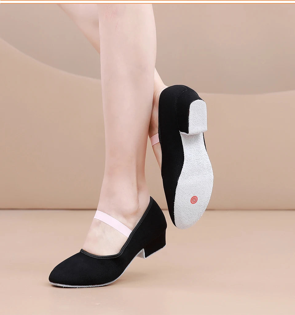 Women Dance Shoes GirlsBallet Jazz Salsa Shoes High Heels Soft Sole Dancing Shoes Pink/Black/Red Women's Teacher Shoes Practic