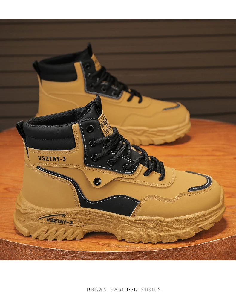 2025 New Autumn Winter Shoes for Men Outdoor Non-slip Wear-resistant Short Boots Fashion Comfort Casual Men's Shoes Botas Hombre