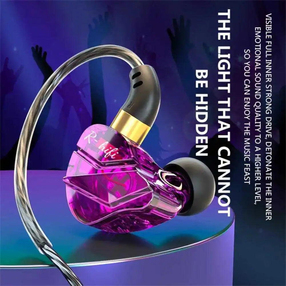 In-Ear Headphones with Volume Control, HiFi Sound Quality Sports Earbuds, Closed-Back Headphones with Condenser Microphone