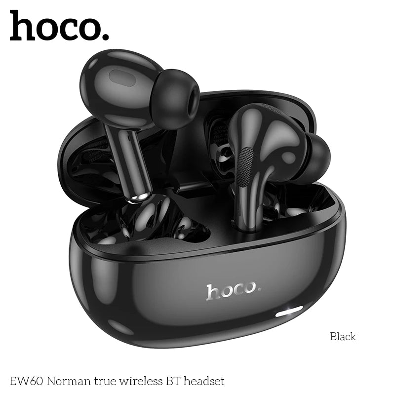 HOCO EW60 Wireless Bluetooth Headphones Tws Waterproof Earbuds Earphones HD Mic with touch Control Earbuds For Smartphones