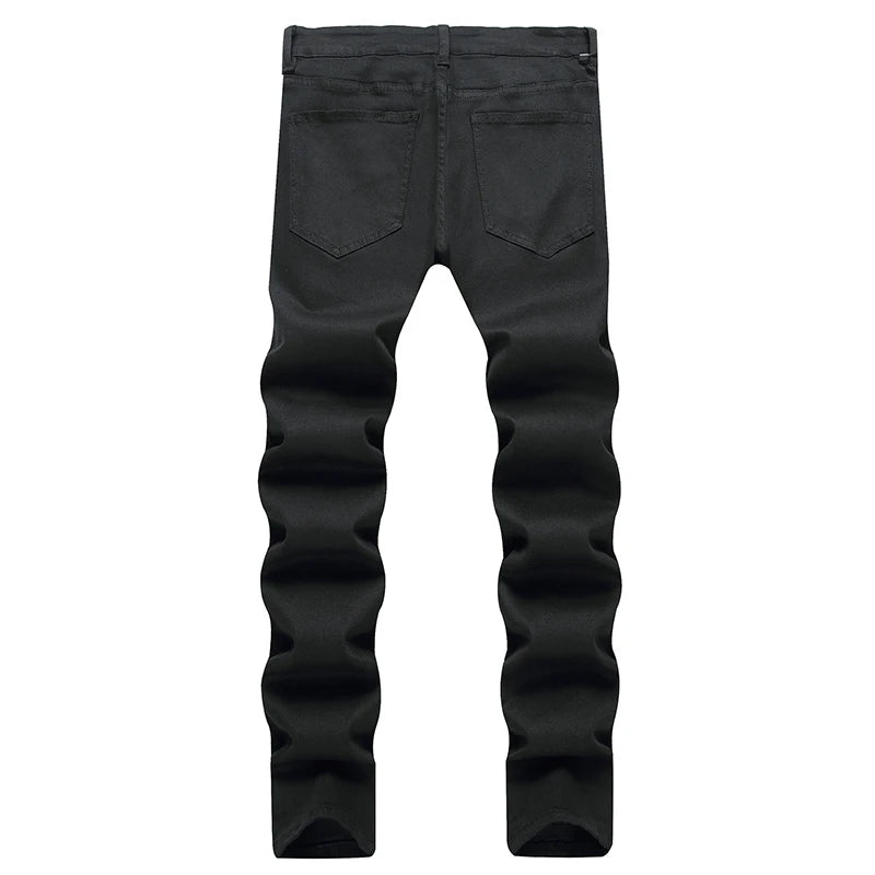 2023 Men Black Jeans Autumn Casual Mens Cotton Jeans Straight Male Denim Pants Baggy Jeans Trousers pantalones hombre