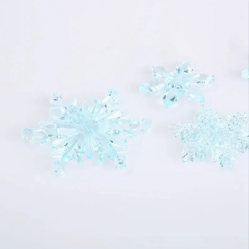 Christmas Decorations for Home, Snowflake Ornaments, Crystal Acrylic, DIY Bead, Curtain Decorative Craft, Party Decor, 10Pcs per