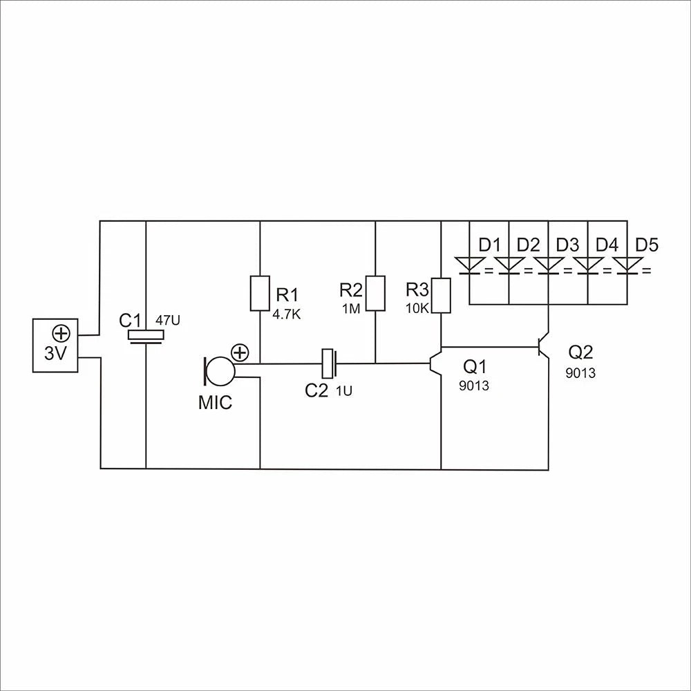 Electronic Funny Kit Voice Control Melody lamp LED Melody Light DIY Production Suite Learning Electronic Kits PCB laboratory