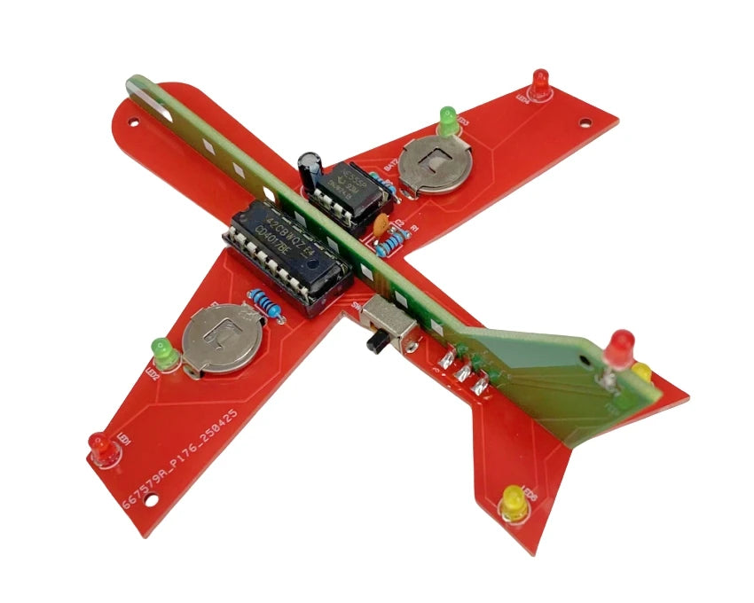 Electronic small aircraft flash circuit making kit LED flow lights DIY welding exercises experimental circuit board parts