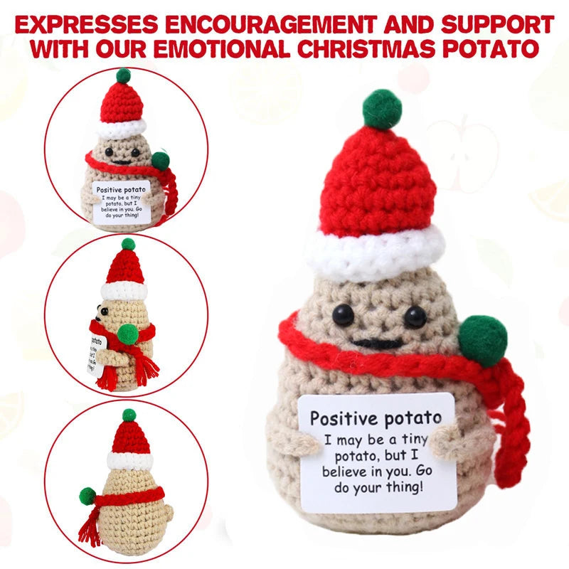 Christmas Ornaments Crochet Home Room Decoration Handmade Emotional Support Knitted Potato Home Decor Christmas Party Gift