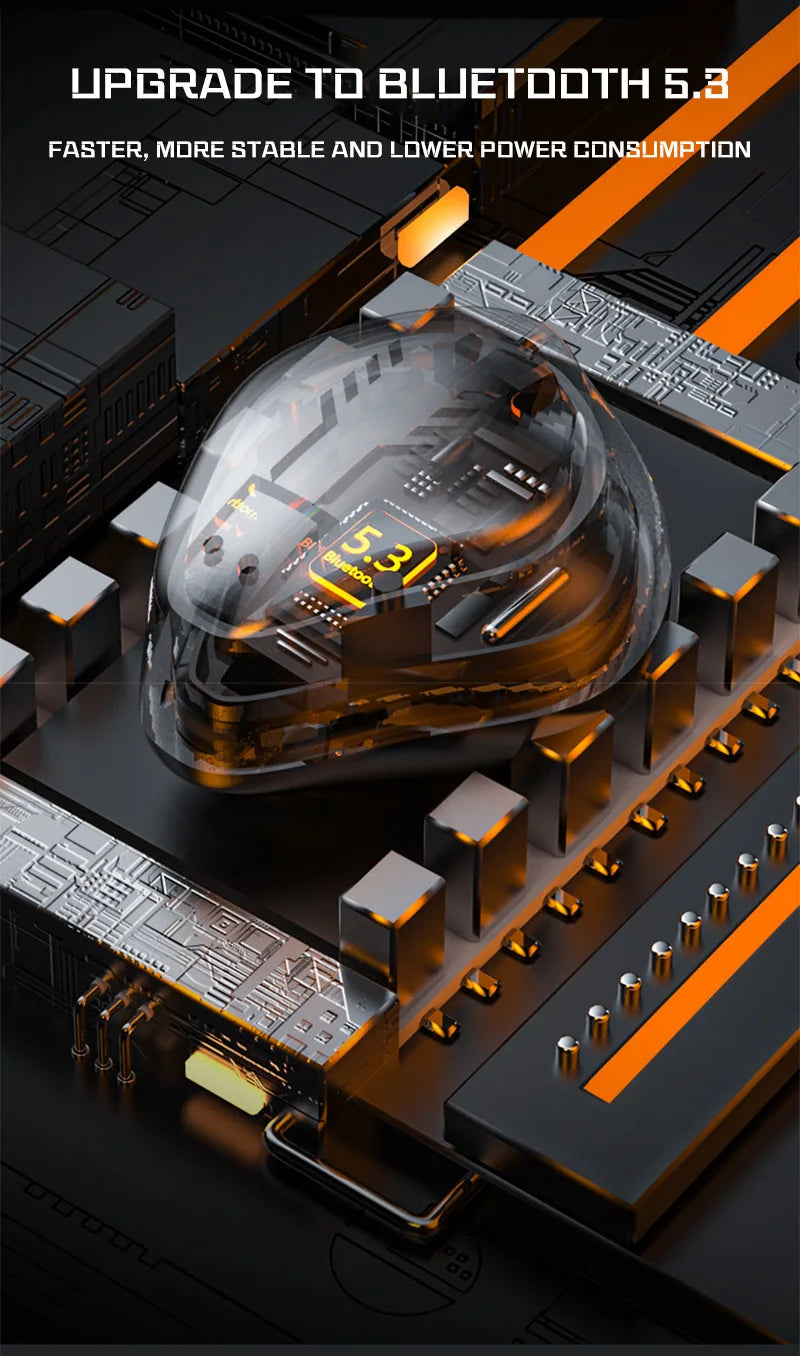 Creative Noise Reduction Electric Technology Mecha Wind Ultra-Long Standby Game Dual-Mode Headset H9 Bluetooth Wireless Headset