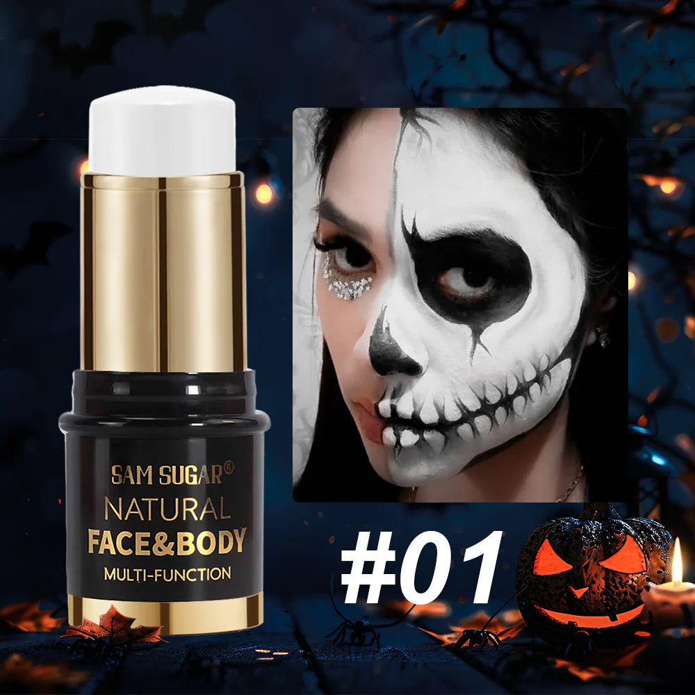 Halloween Body Face Paint Eyeshadow Stick Cosplay Makeup Cosmetics Fake Blood Waterproof Luminous White Halloween Face Painting