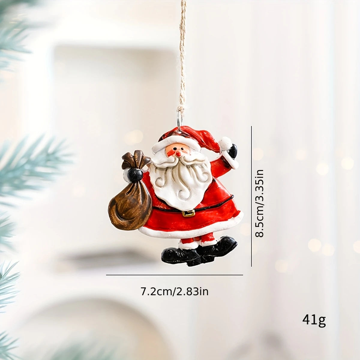 Resin Christmas DecorationsSanta Claus Snowman Ornaments Add Festive Atmosphere