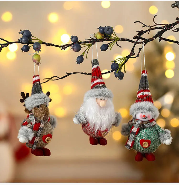 New Year 2022 Christmas Tree Decorations Cute Dolls Pendant Navidad 2021 Home Decor Christmas Tree Ornaments Xmas Gift