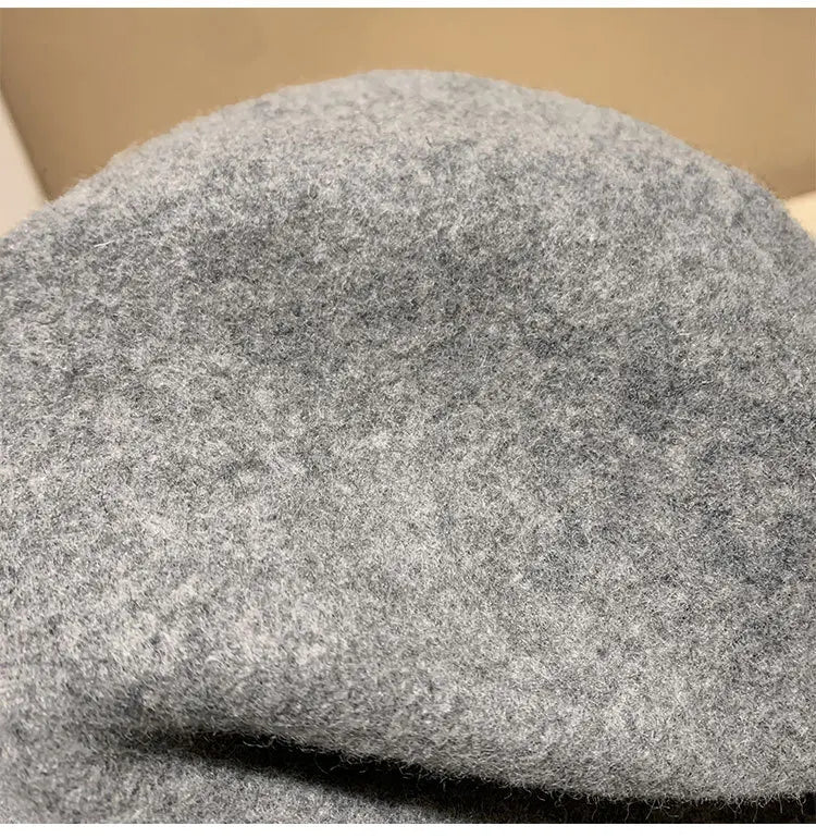 Winter Hat for Women Soft Warm Wool Cap Adjustable Ladies Beanie Cloche Bucket Hat Crushable Ski Hat Upturn Brim Church Hat