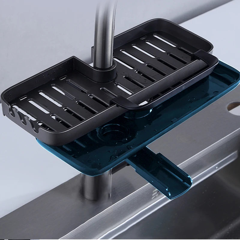 Kitchen Faucet Rack  Kitchen Accessories Sponge Storage Rack Kitchen Sink Rack Holder Dishcloth Towel Rack Filter Basket