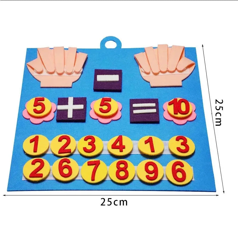 Kid Montessori Educational Toys Felt Finger Numbers Math Toy Children Counting Early Learning for Toddlers Intelligence Develop