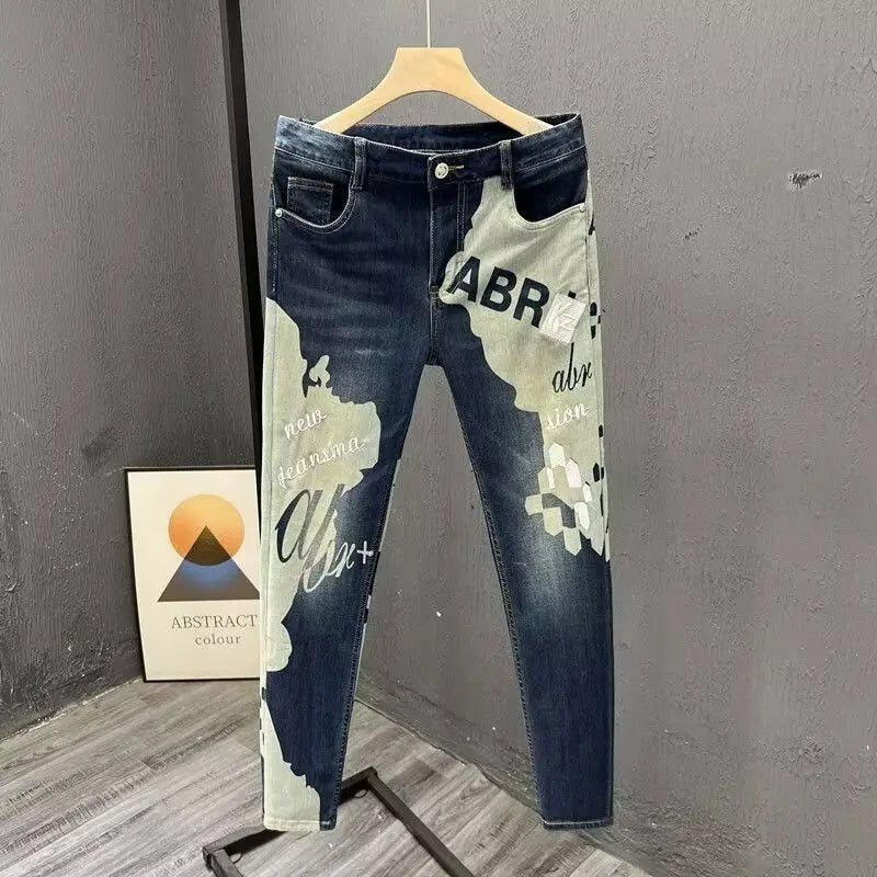 Jeans Men Korean New 2025 Slim Casual Pencil Pants Spring Autumn Fashion Skinny Long Designer Kpop Male Men's Jeans Trousers