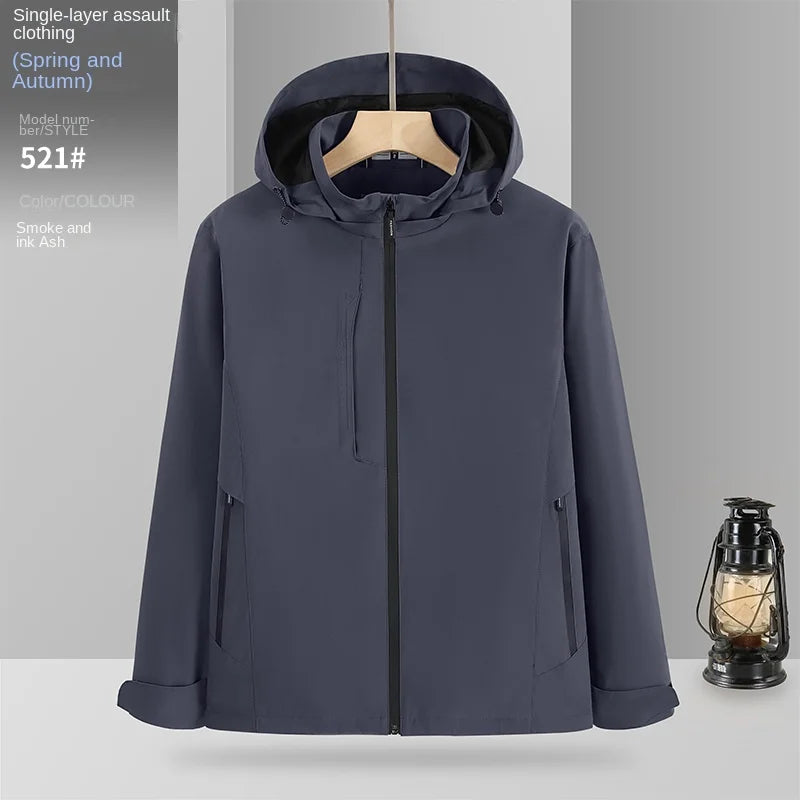 Man Jackets Mens Coats Man Trench Coat Autumn 2025 New Windproof Waterproof Hooded Outdoor Coat For Men And Women Couple