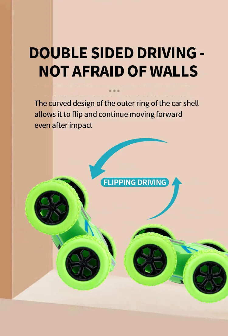 Mini Inertia Car Toys For Children Collision Automatic Turnover Double-Sided Running Car Toy Boys And Girls Fun Interactive Toys