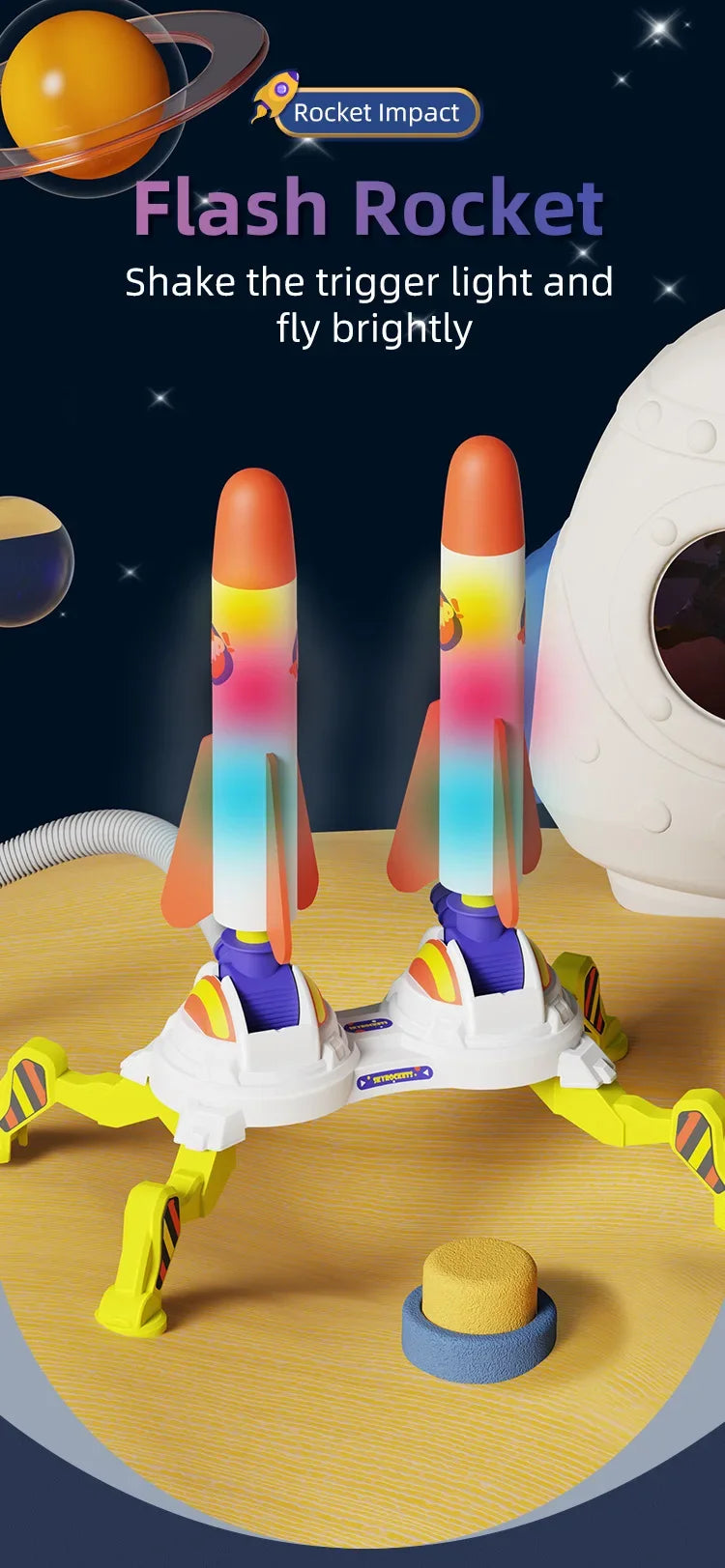 Kid Air Rocket Foot Pump Launcher Toys Sport Game Jump Stomp Outdoor Child Play Set Toy Pressed Rocket Launchers Pedal Games Toy
