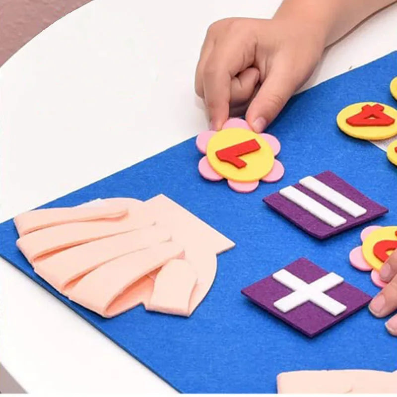 Kid Montessori Educational Toys Felt Finger Numbers Math Toy Children Counting Early Learning for Toddlers Intelligence Develop