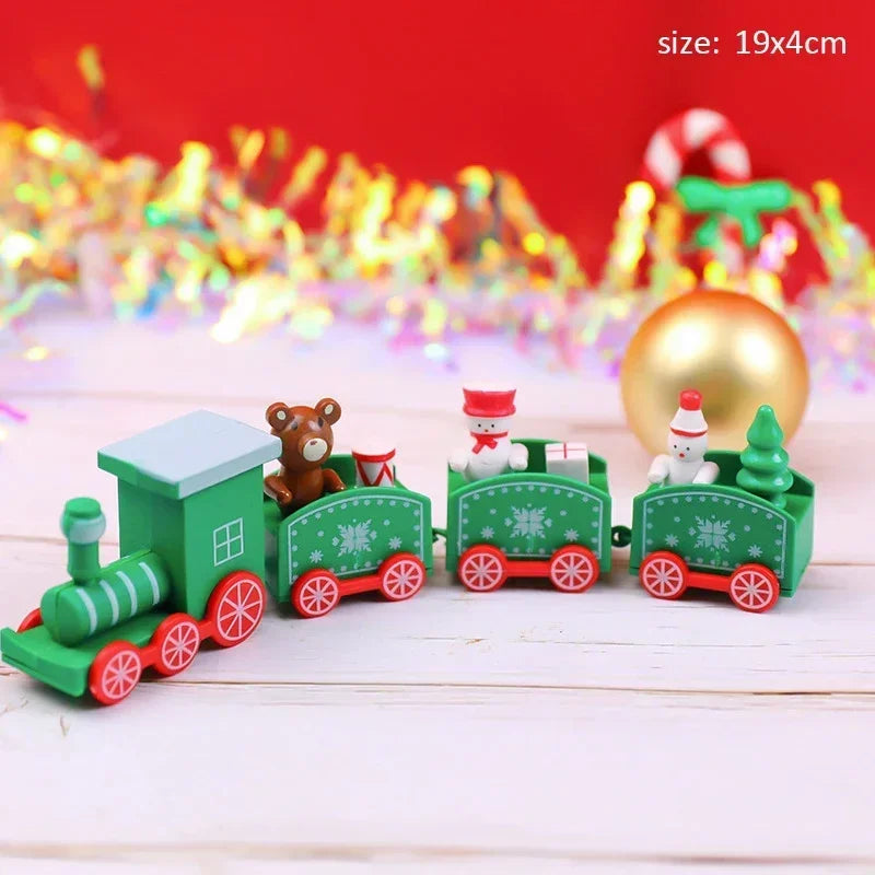 Christmas Cake Decor Ornaments Xmas Train Ornaments Merry Christmas Decor For Home Happy New Year 2023 Kids Favor Gifts