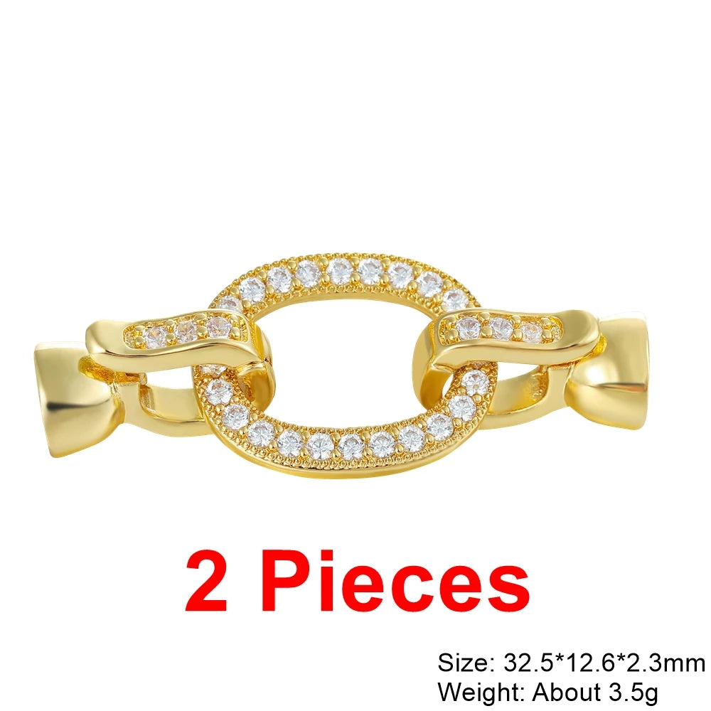 Juya 18K Gold Silver Plated Wedding Decorations Connect Fastener Closure Clasps Accessories For DIY Beads Pearls Jewelry Making