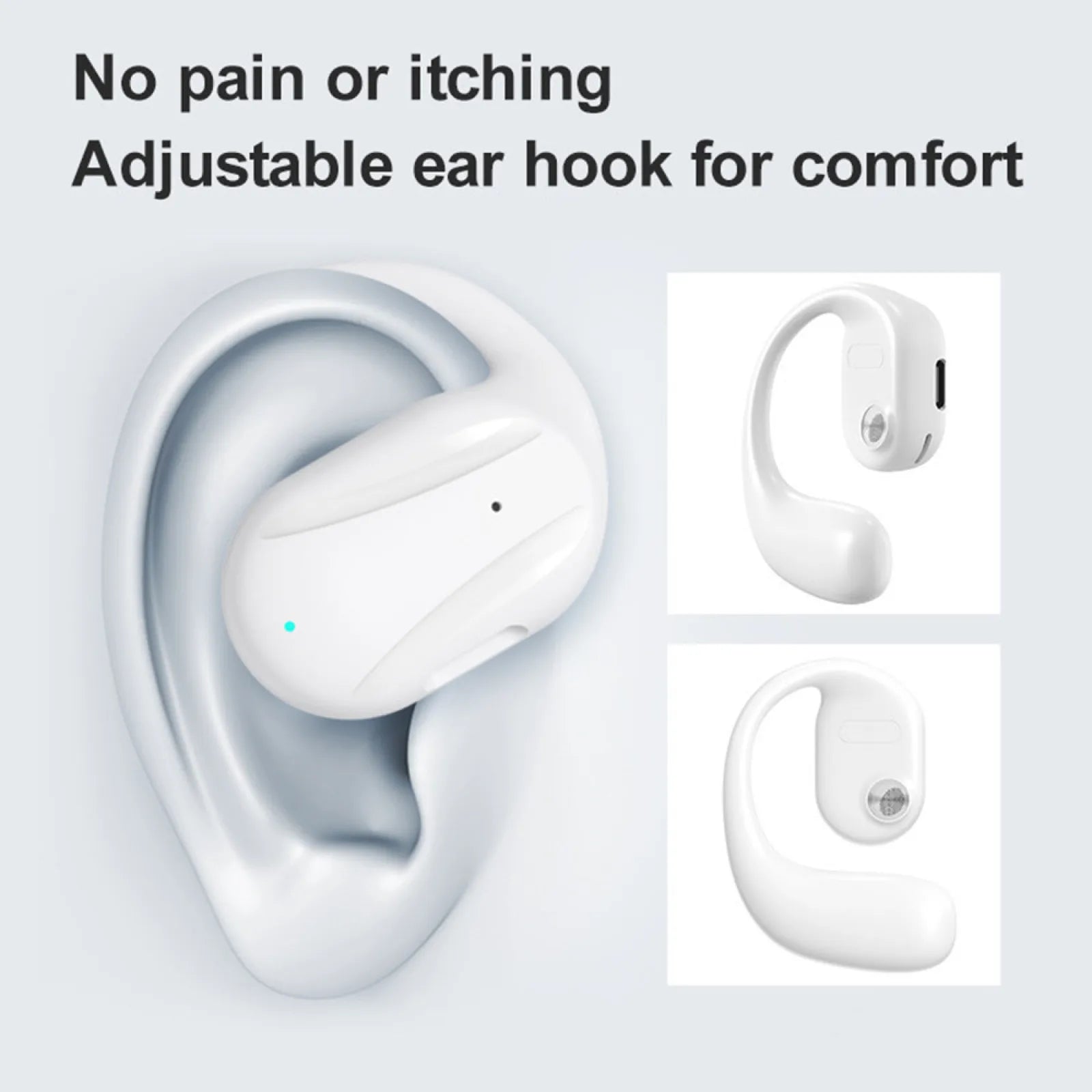 Bluetooth 5.2 Wireless Earphone Stereo Noise Reduction Headphones Hanging Ear Type Not In The Ear Headset For Android For iphone
