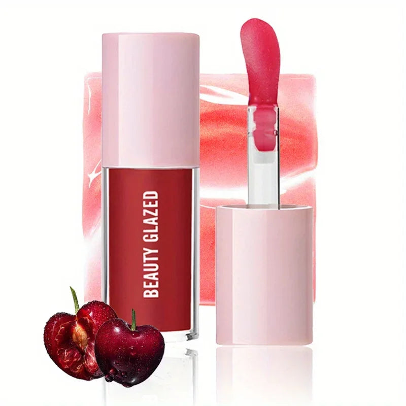 BEAUTY GLAZED Black Transparent Lip Gloss,Nourishing, Anti-aging, Brightening Lips, Lip Care Oil ﻿