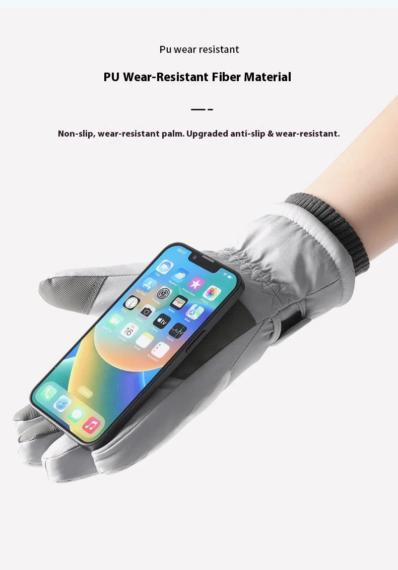Winter Cycling Gloves Non Slip Touch Ski Gloves Snowboard Accessories Waterproof Pocket Warm Men's and Women's Gloves