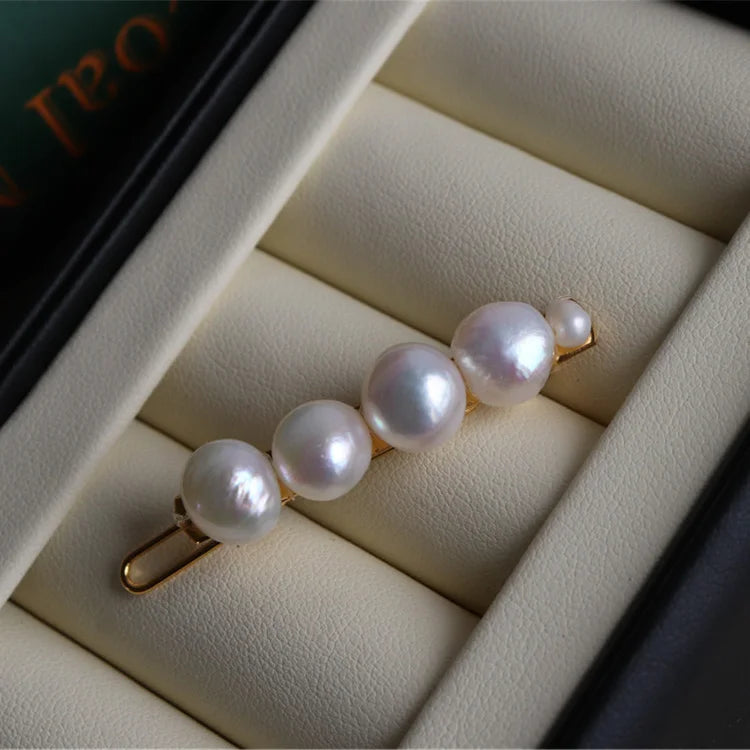 Hair Accessories for Girls Women Hairpins Clips Natural Baroque Freshwater Pearl Elegant Sweet Bridal Ornaments Wedding Gift