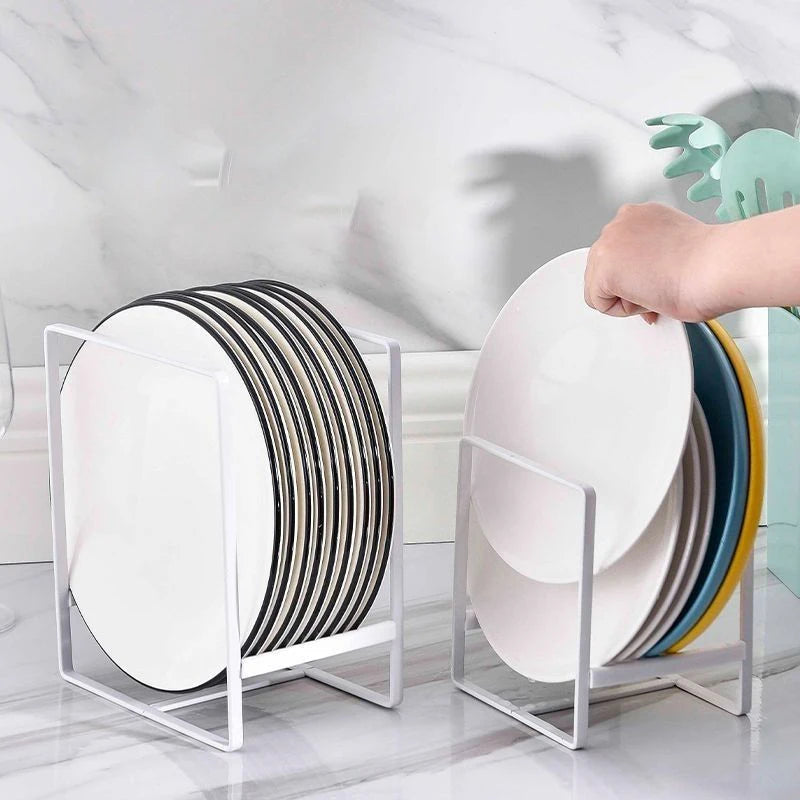 Kitchen Cabinet Plate Storage Countertop Dish Rack Drawer Dinner Plate Partition Drain Rack Layered Storage Rack Accessories