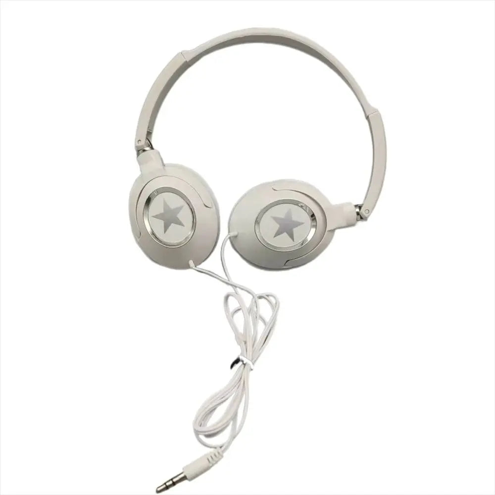 Adjustable Wired Headphones Music Stereo Flexible Wired Over Ear Headset Noise Cancelling Black White Foldable Headphones