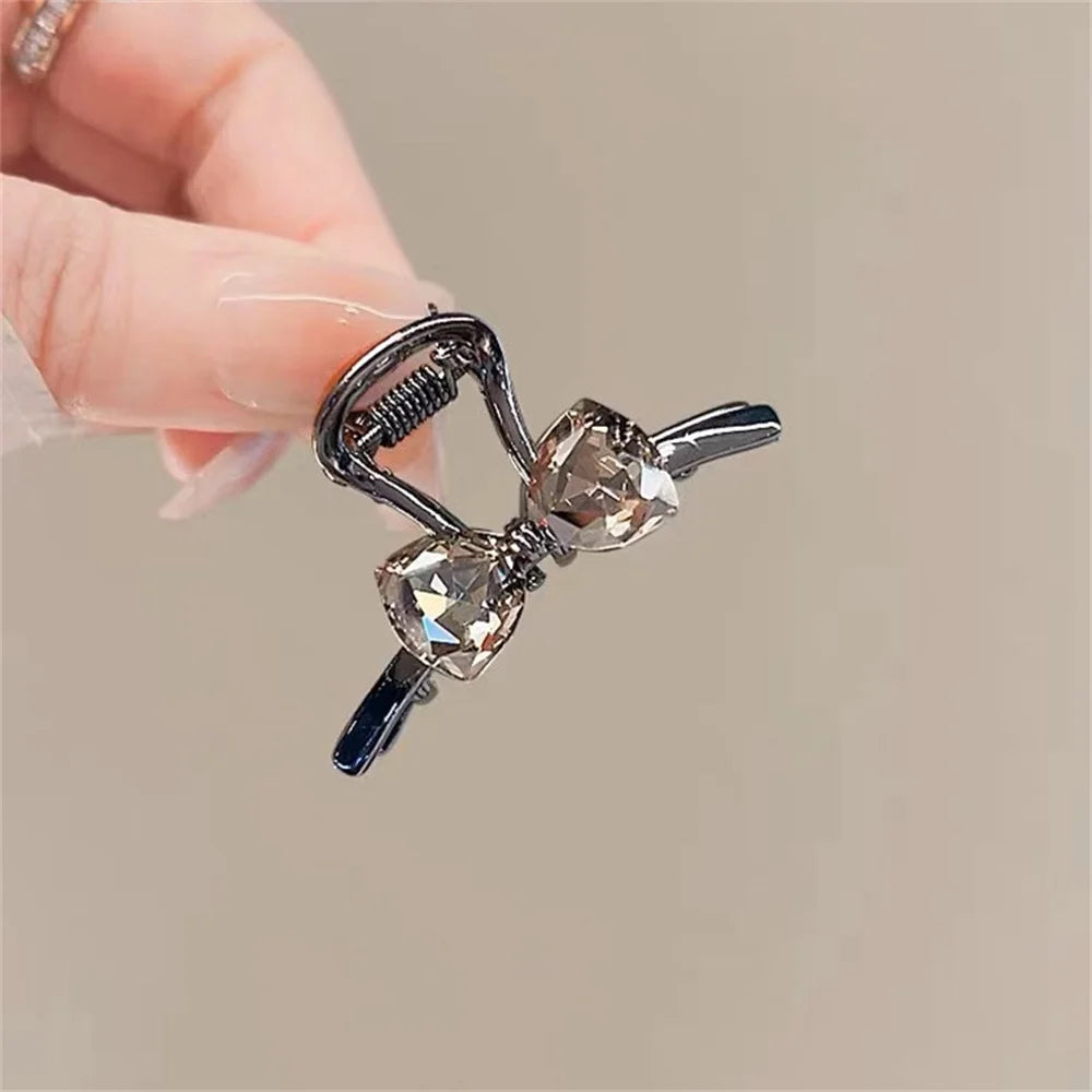 Mini Hair Accessories Clips Claw For Women Girl Pin Rhinestone Crab Vintage Popular Trendy Leading Fashion Cute Kawaii Kpop New