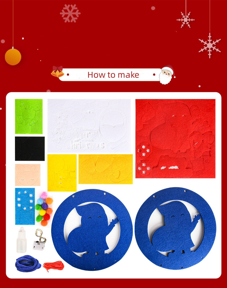 Christmas Decor Children Felt Craft kits DIY Christmas Garlands Wreaths Christmas Craft Kits for Kids DIY