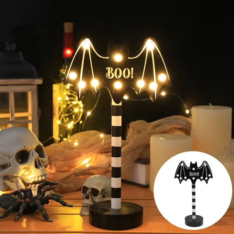 Halloween LED Night Light Pumpkin Ghost Ambiance Lights Battery Powered Waterproof Outdoor Garden Bedroom Festival Party Decor