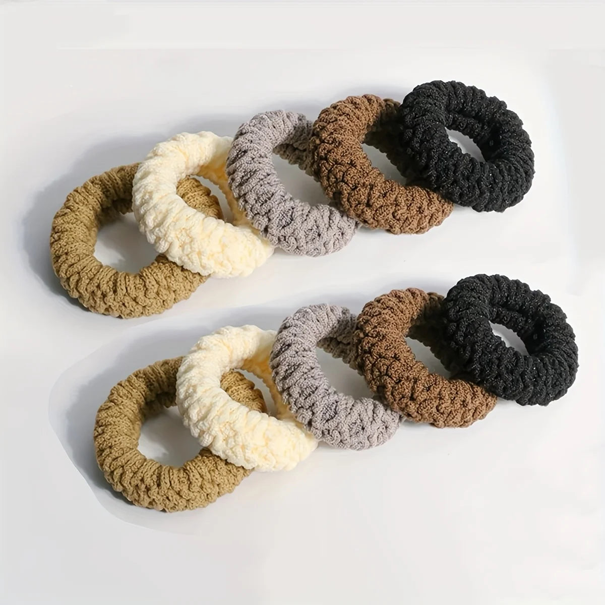 10pcs of Upgraded Wide And Thick Hair Ties, Fashionable for Ponytails And Buns, Made of Durable Elastic Material That Won'T Dama