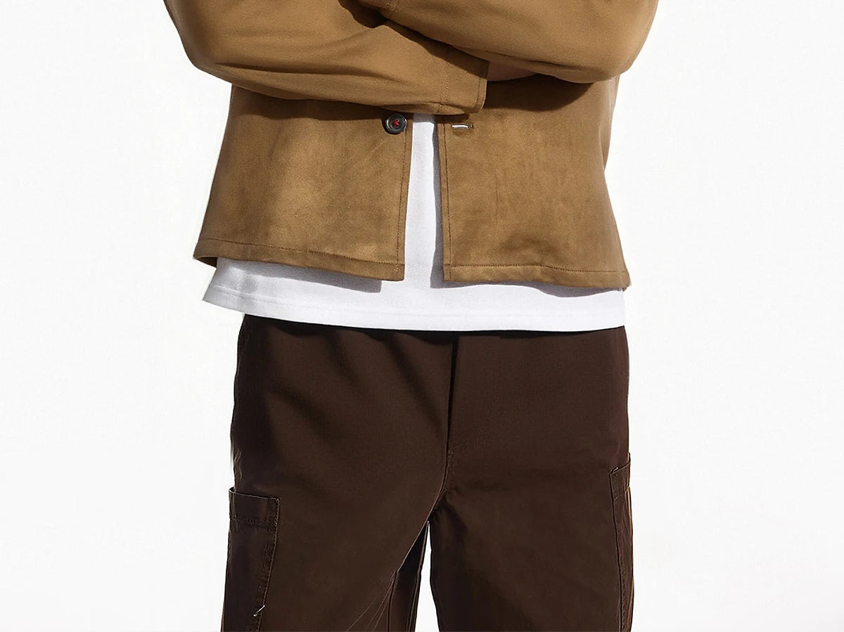 Men's Jacket 2025 New Khaki Top Men's Casual Shirt