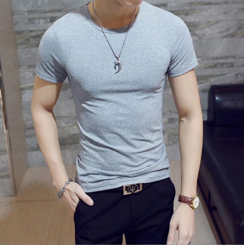 New Top Tees Man T Shirt Fitness T-shirts Mens V Neck Man T-shirt for Male Tshirts 4XL Plus Size Oversized T Shirt  Men Clothing