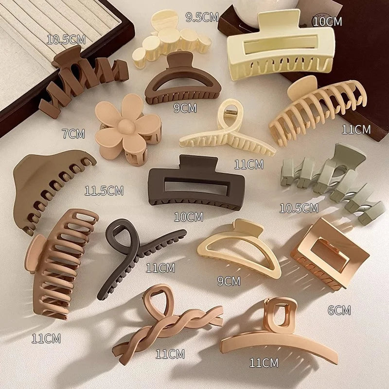 Fashion Korean Solid Color Acrylic Wave Hair Claws for Women Simple Hair Clip High Quality Daily Hair Accessories Girls Gift