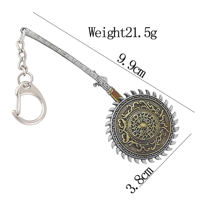 Game PS4 Bloodborne Axe Weapon Keychain For Men Women High Quality Metal Removable Keyring Pendant Men Car Women Bag Accessories